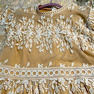 White lace plus size dress 3 XL long maxi